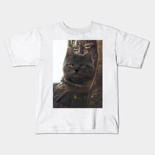 Mystic Mage cat: Fluffy Kids T-Shirt